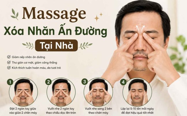 Massage xóa nhăn ấn đường tại nhà