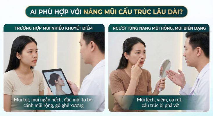 Nâng Mũi Cấu Trúc Có Vĩnh Viễn Không? Giải Đáp Từ Bác Sĩ Ai phù hợp nâng mũi cấu trúc