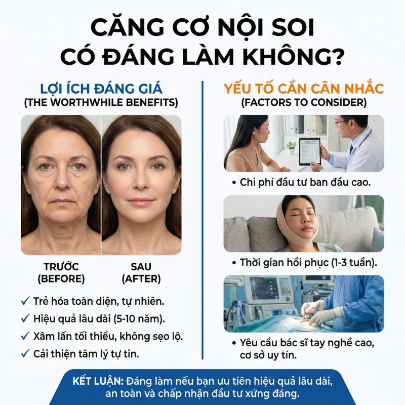 Căng cơ nội soi có đáng làm không