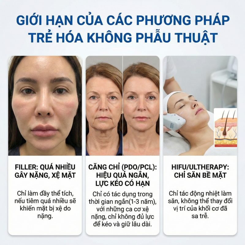 Giới hạn trẻ hóa da không phẫu thuật