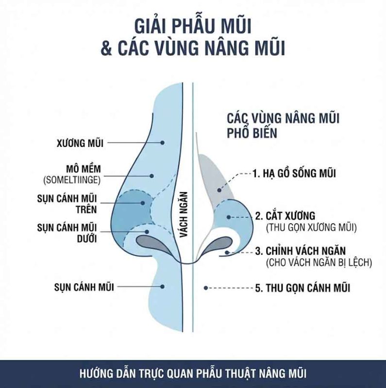 hướng dẫn trực quan về kỹ thuật nâng mũi
