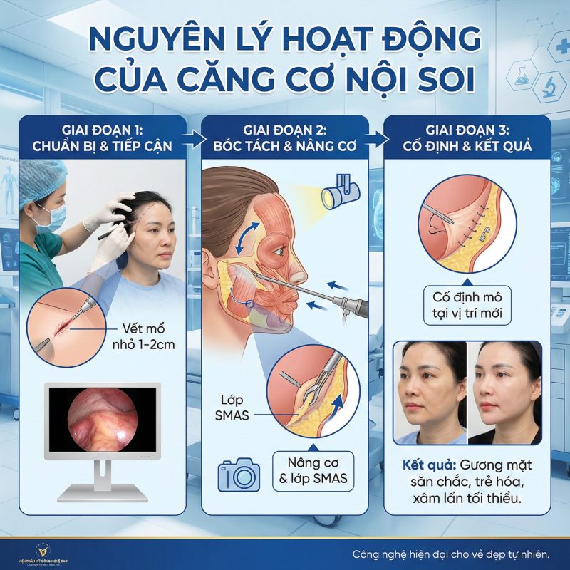 Nguyên lý hoạt động của căng cơ nội soi
