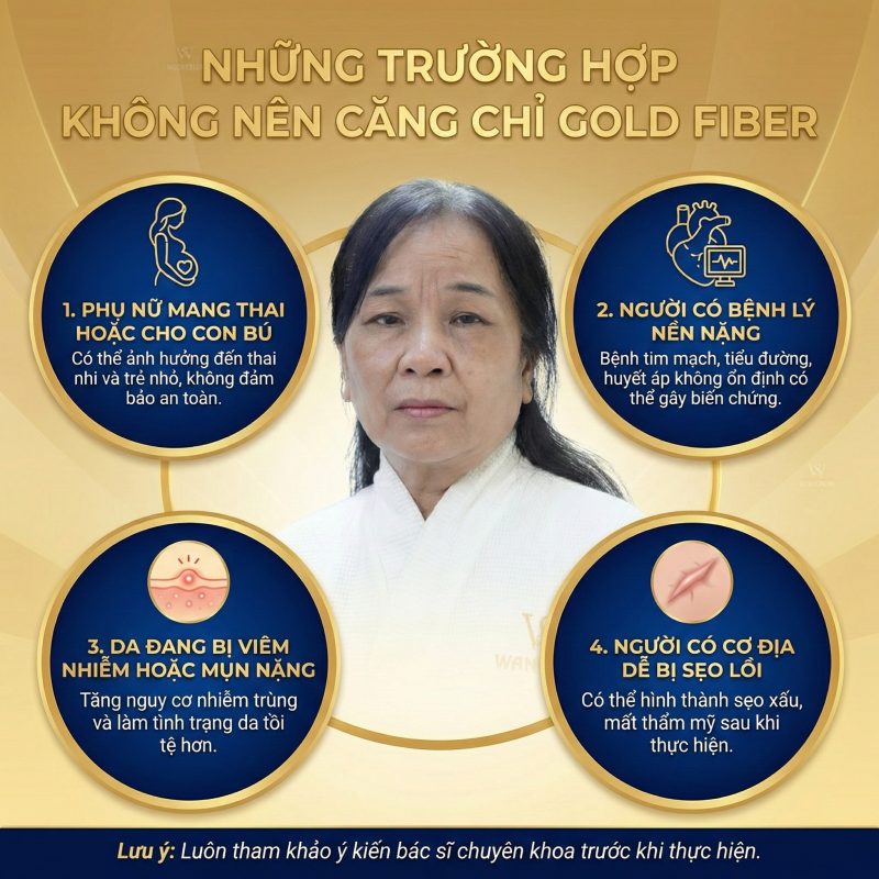 Căng Chỉ Collagen Gold Fiber - Giải Mã Công Nghệ "Chỉ Lai Vàng" Những trường hợp không nên căng chỉ collagen gold fiber