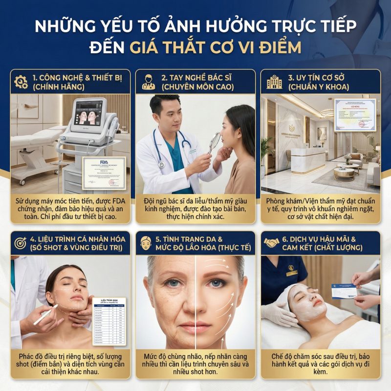 Những yếu tố ảnh hưởng đến giá thắt cơ vi điểm