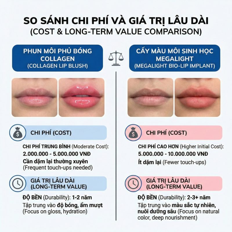 So sánh chi phí và giá trị lâu dài 
