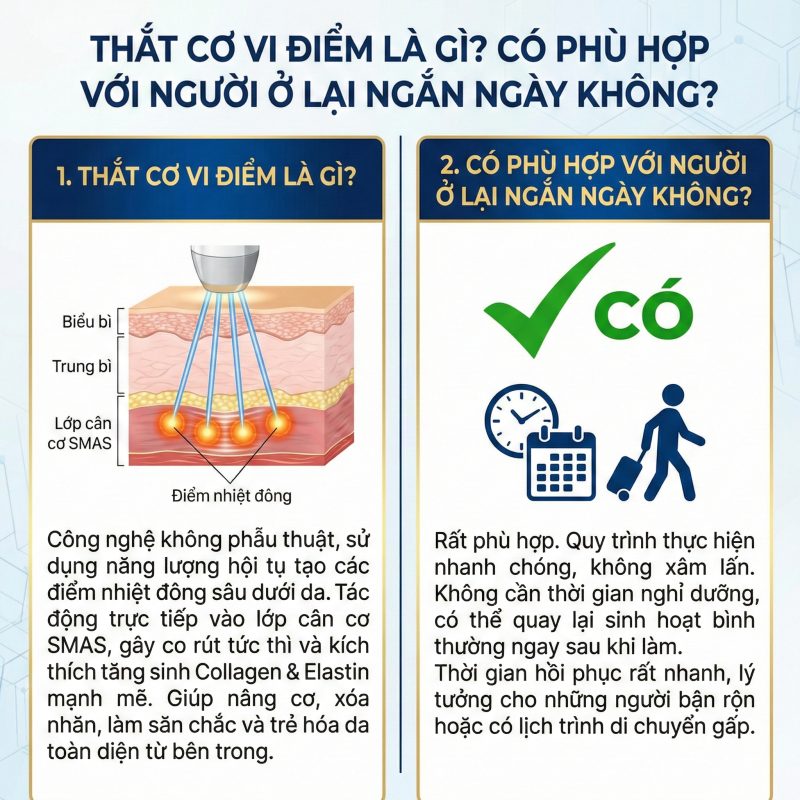 Thắt cơ vi điểm là gì có phù hợp với người ở lại ngắn ngày không?