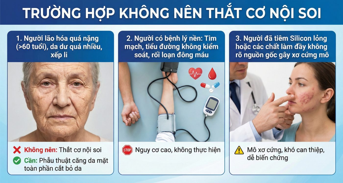 Trường hợp không nên thắt cơ nội soi trẻ hóa 