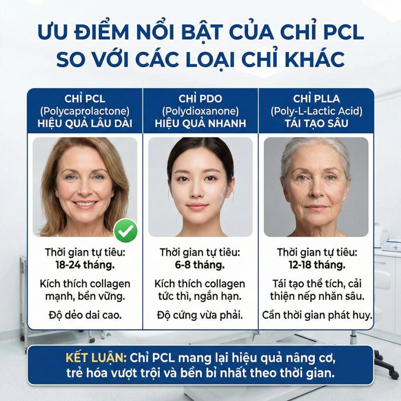 Chỉ PCL Là Gì? Giải Thích Chi Tiết Chỉ PCL Ưu điểm nổi bật của chỉ PCL so với các loại chỉ khác
