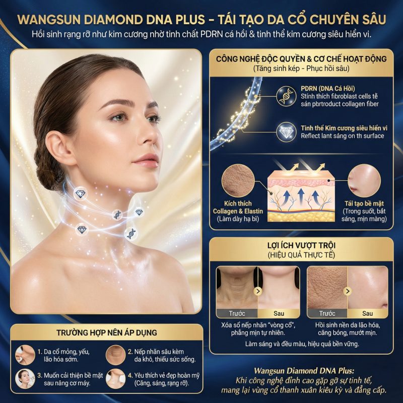 Wangsun diamond dna plus tái tạo da cổ chuyên sâu