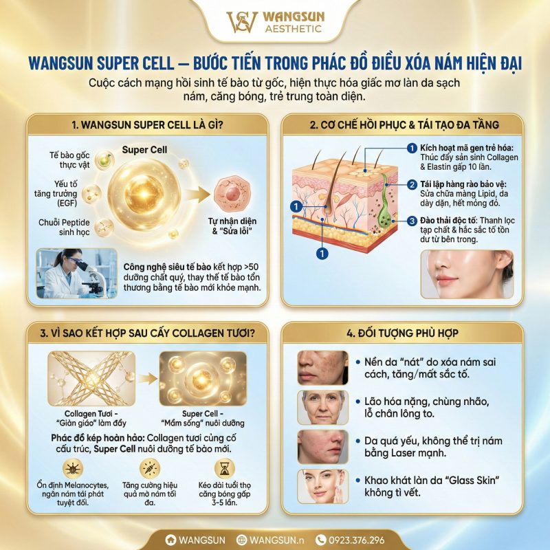 Wangsun Super Cell bước tiến mới trong phác đồ xóa nám hiện đại