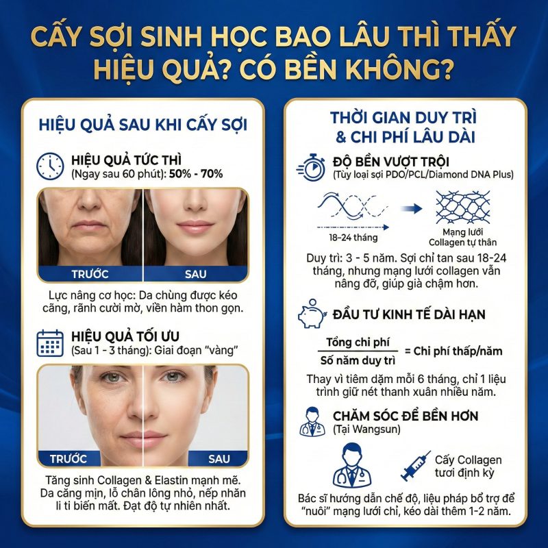 Cấy sợi sinh học giá bao nhiêu? Cập nhật bảng giá mới nhất Cấy sợi sinh học bao lâu thì có hiệu quả, có bền không