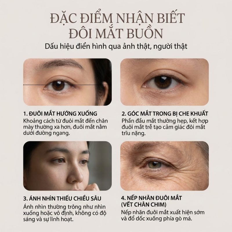 Đặc điểm nhận diện đôi mắt buồn