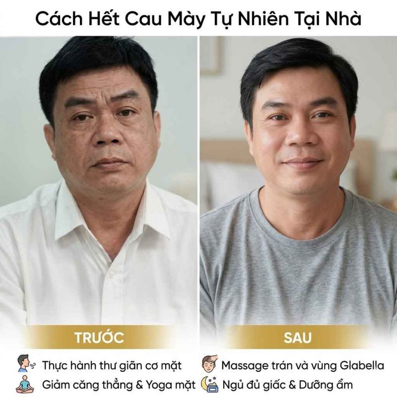 Làm Sao Để Hết Cau Mày? 10 Cách Xóa Nếp Nhăn Giữa Trán Hiệu Quả Cách hết cau mày tự nhiên tại nhà