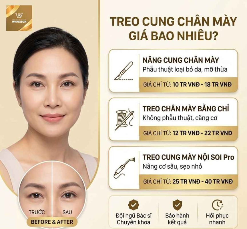 Giá treo cung chân mày bao nhiêu