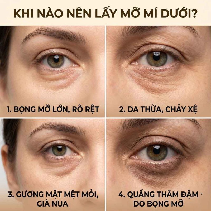 Khi nào nên lấy mỡ mí dưới
