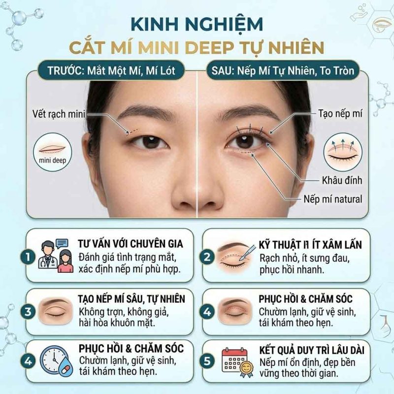 kinh nghiem cat mi mini deep lan dau