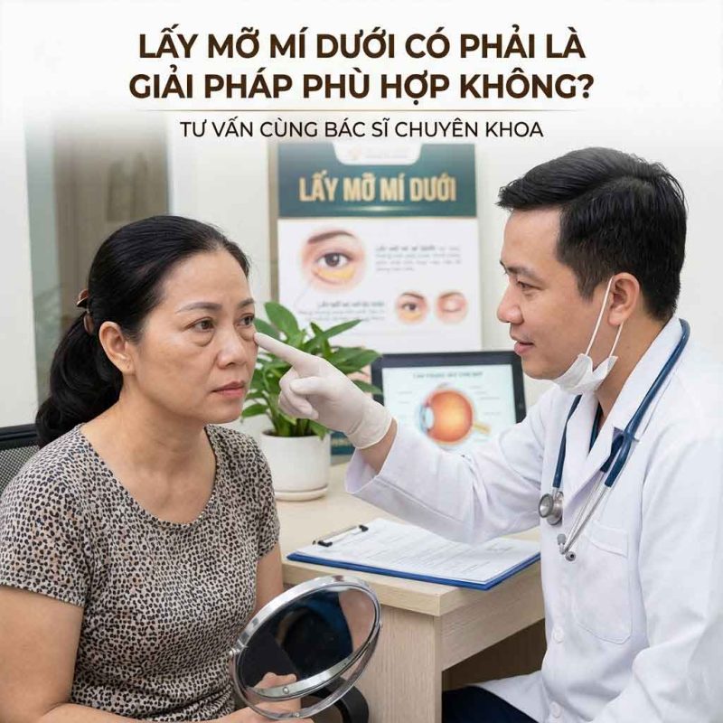 Lấy mỡ mí dưới có phải là giải pháp phù hợp