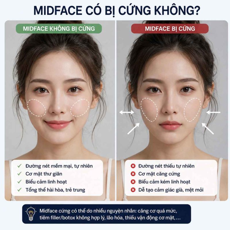 Midface có bị cứng không