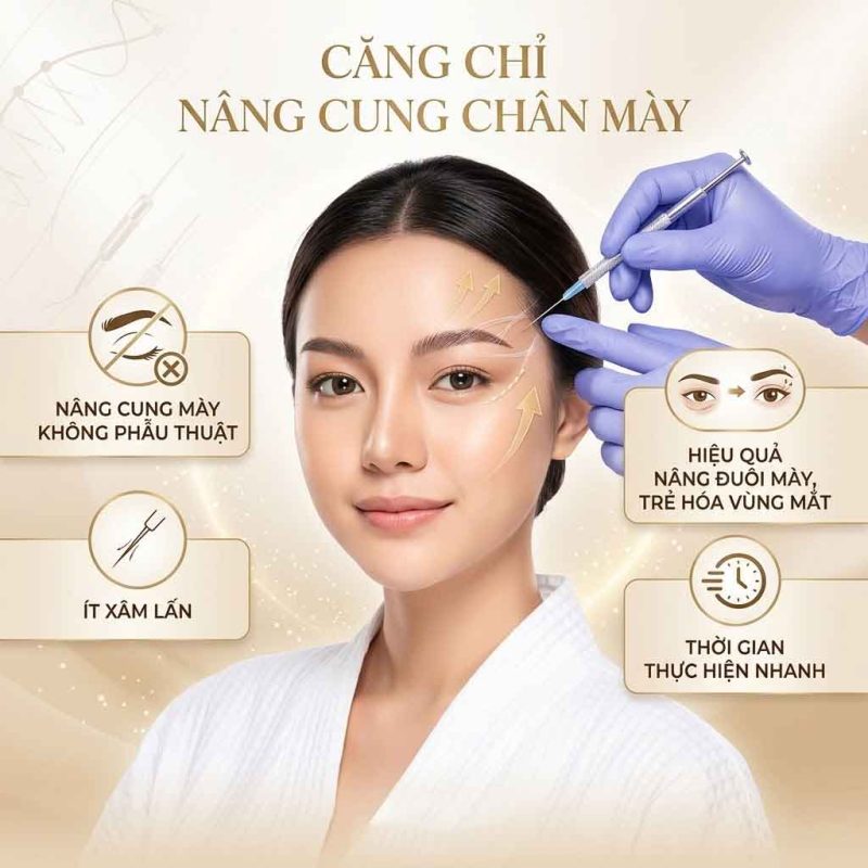 Nâng Cung Chân Mày Bằng Chỉ Là Gì? Nâng cung chân mày bằng chỉ là gì