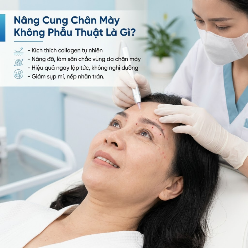 Ai phù hợp với nâng cung chân mày không phẫu thuật
