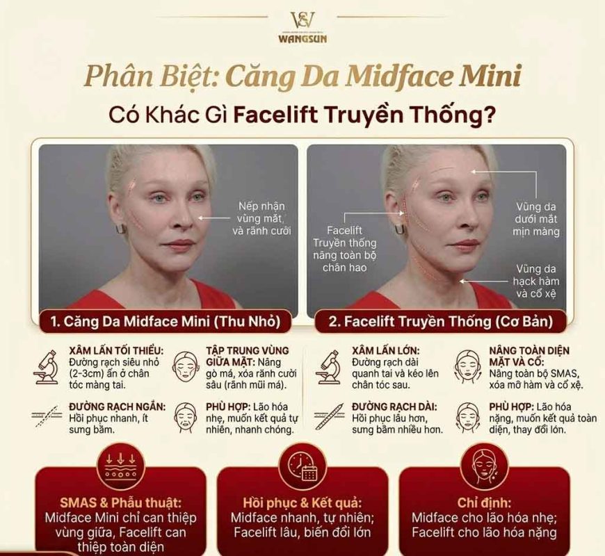 Căng Da Midface Mini Có Khác Gì Facelift Truyền Thống?