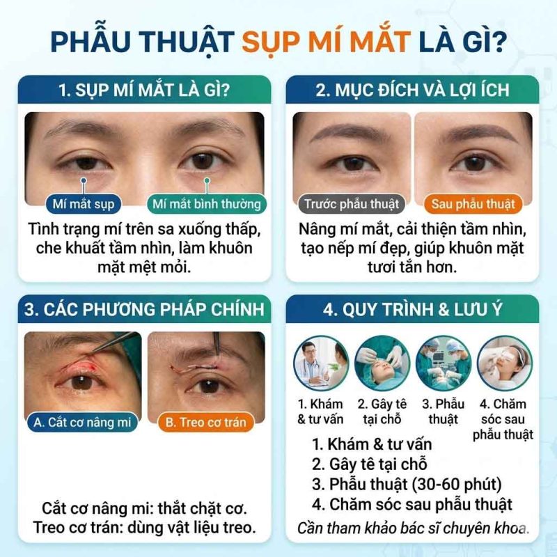Phẫu thuật sụp mí là gì