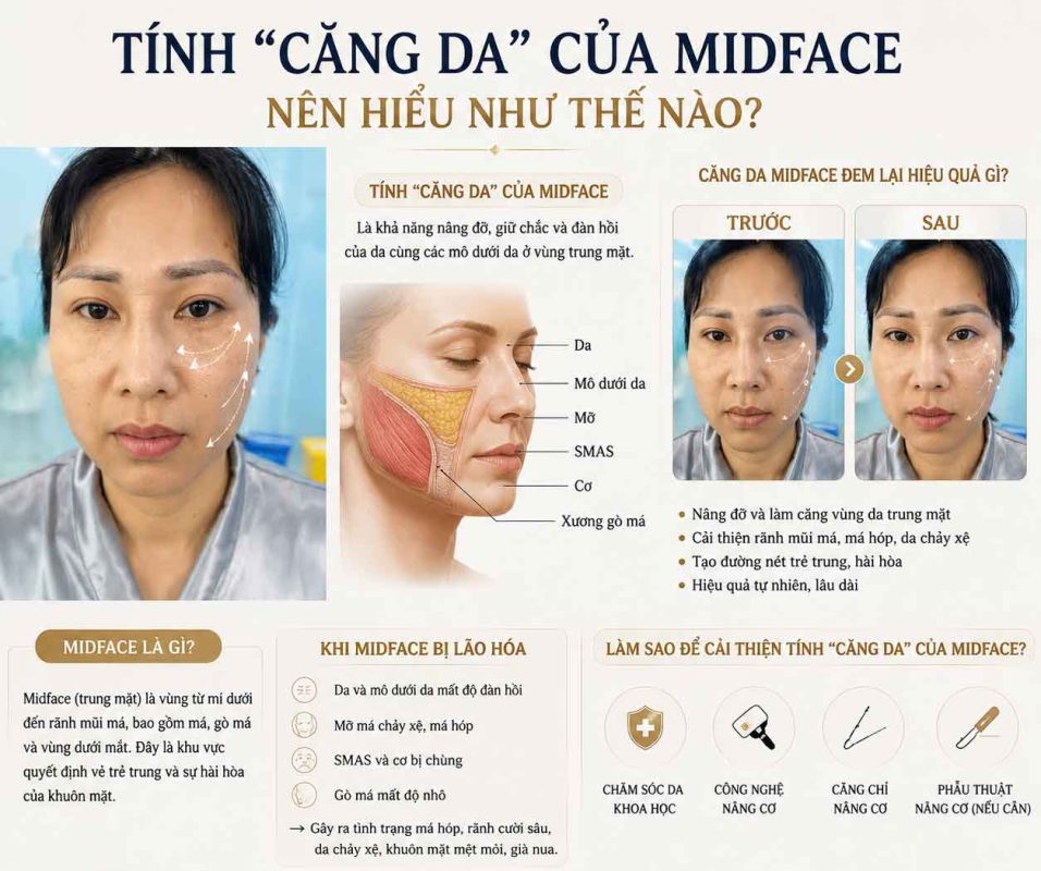 Tính căng da midface hiểu như thế nào