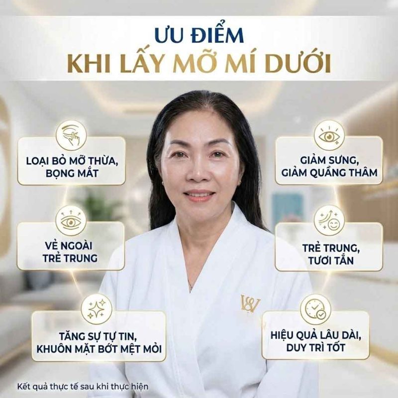Ưu điểm khi lấy mỡ mí dưới