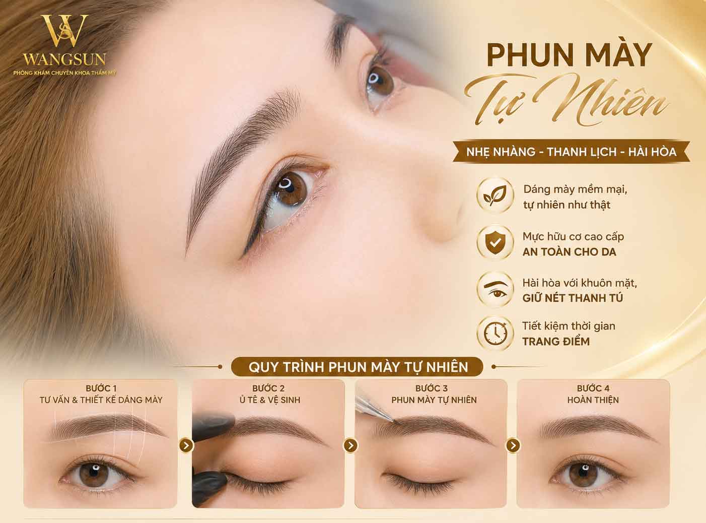 Phun mày tự nhiên WangSun Luxury