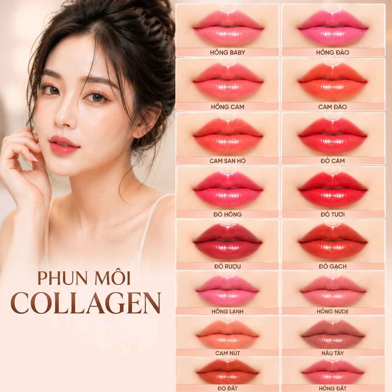 Phun Môi Collagen