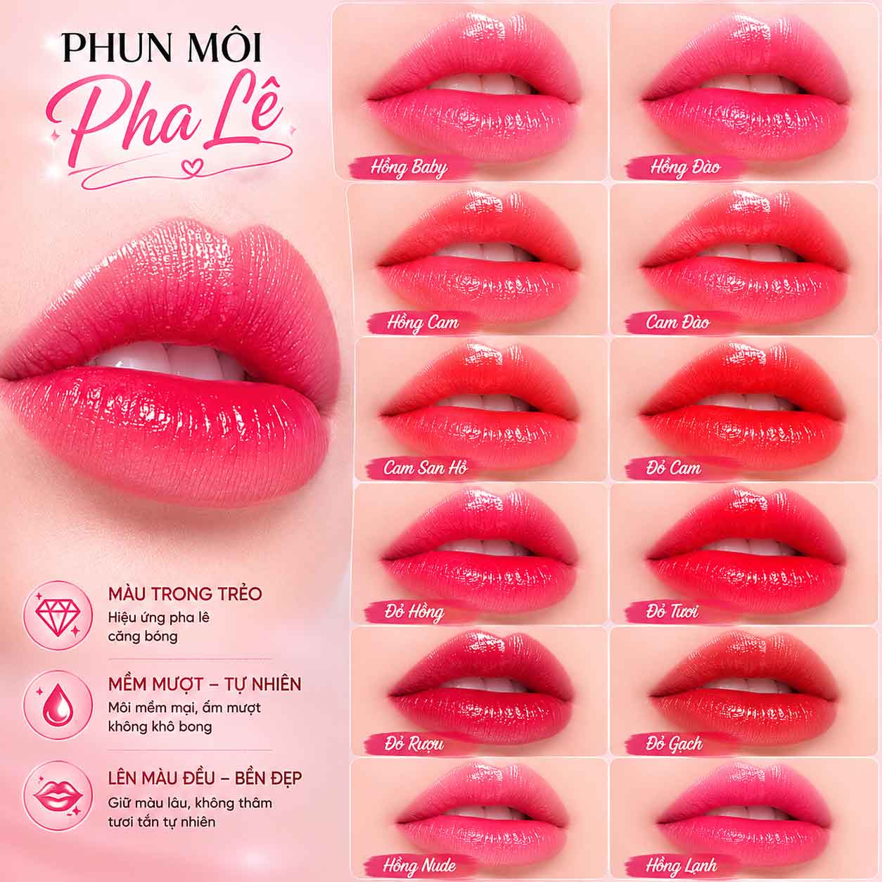 Phun Môi Pha Lê