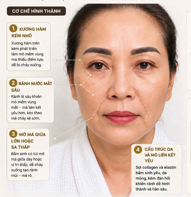 Cấu trúc gương mặt bẩm sinh gây ra đường pháp lệnh