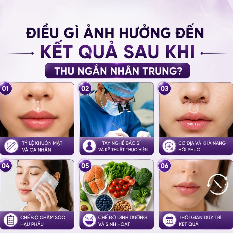 Thu Ngắn Nhân Trung Có Làm Môi Trên Dày Hơn Không? Giải Đáp Từ Bác Sĩ Điều gì ảnh hướng đến kết quả sau khi thu ngắn nhân trung