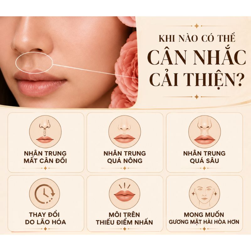 Khi nào nên cân nhắc cải thiện nhân trung nông và sâu