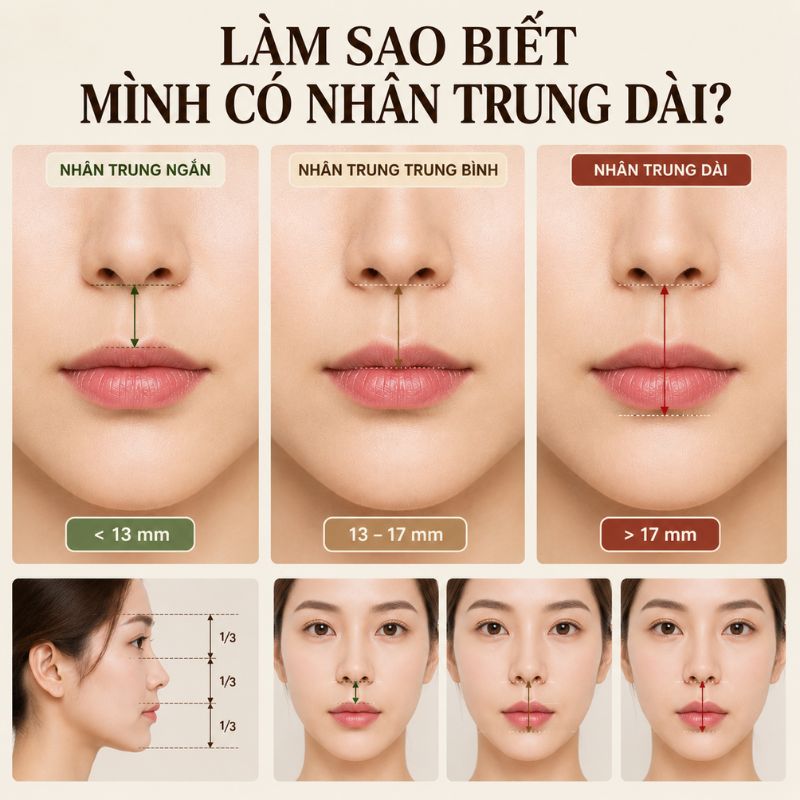 Làm sao biết mình có nhân trung dài