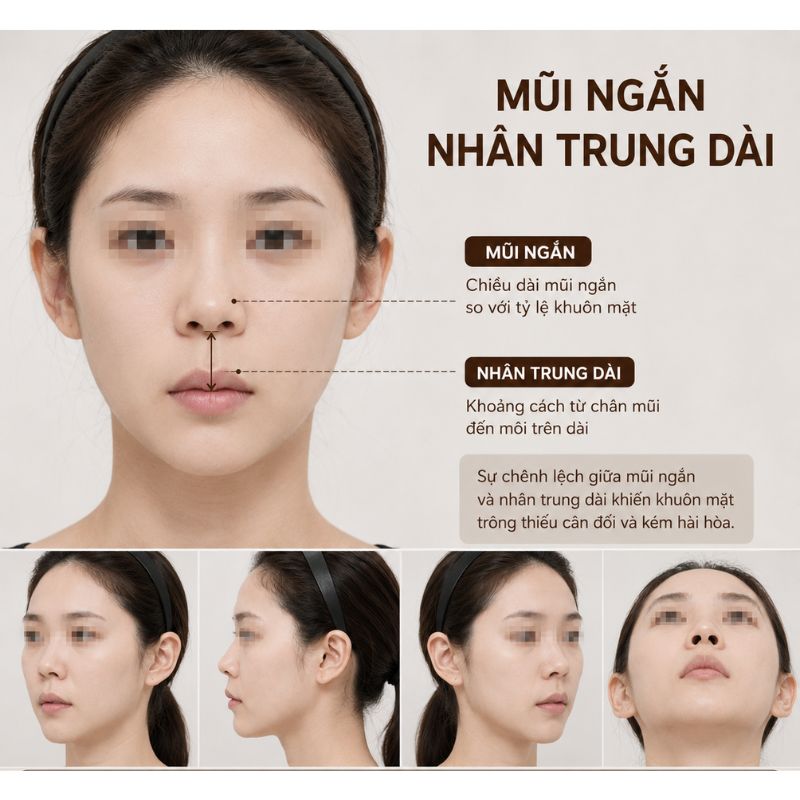 Mũi Ngắn Nhân Trung Dài Có Xấu Không? Nguyên Nhân Và Cách Cải Thiện Theo Tỷ Lệ Khuôn Mặt Mũi ngắn nhân trung dài