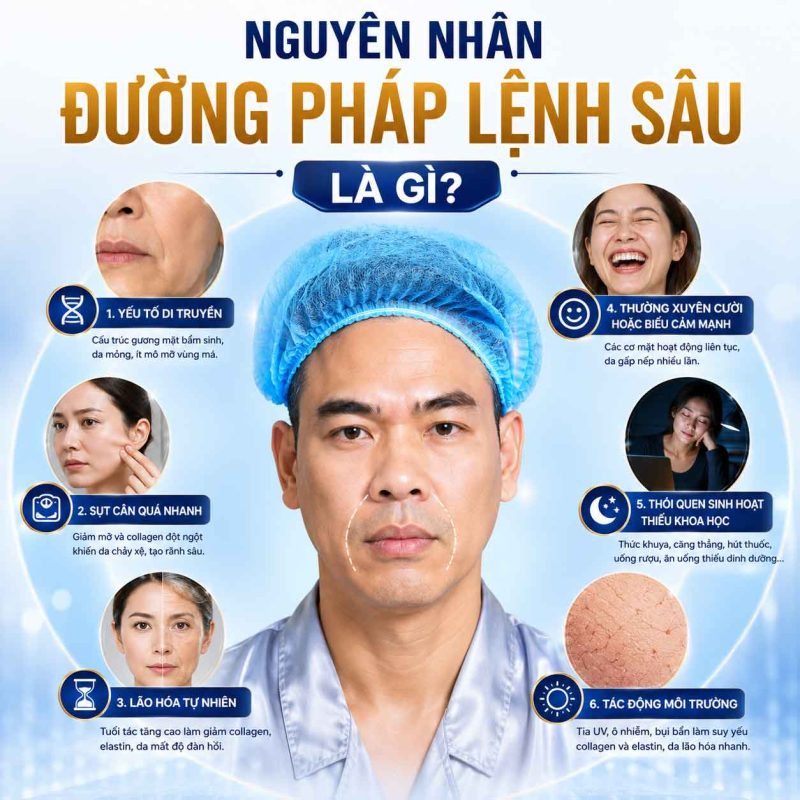 Nguyên Nhân Đường Pháp Lệnh Sâu Là Gì? 7 Yếu Tố Khiến Gương Mặt Trông Già Hơn Tuổi
