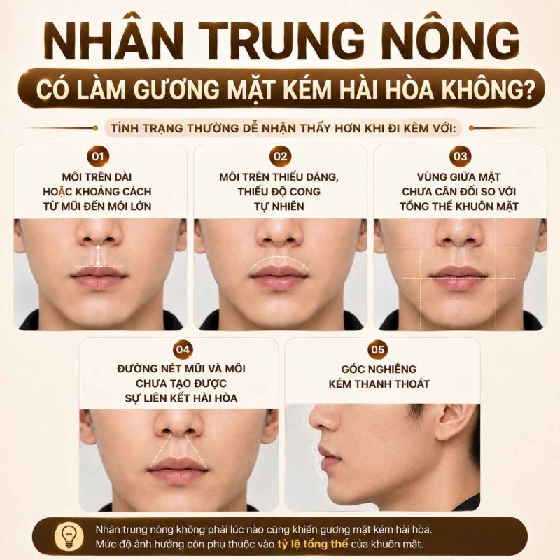 Nhân Trung Nông Là Gì? Nguyên Nhân Và Các Phương Pháp Cải Thiện Hiện Nay Nhân trung nông có làm gương mặt kém hài hòa không