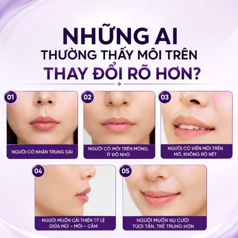 Thu Ngắn Nhân Trung Có Làm Môi Trên Dày Hơn Không? Giải Đáp Từ Bác Sĩ Những ai thường thấy môi trên thay đổi rõ