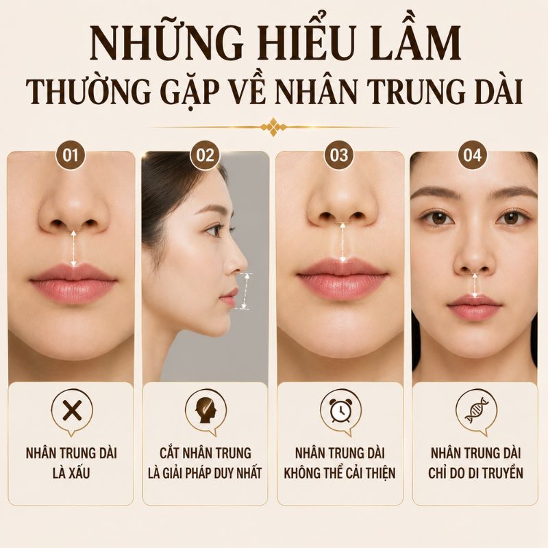 Những hiểu lầm thường gặp về nhân trung dài