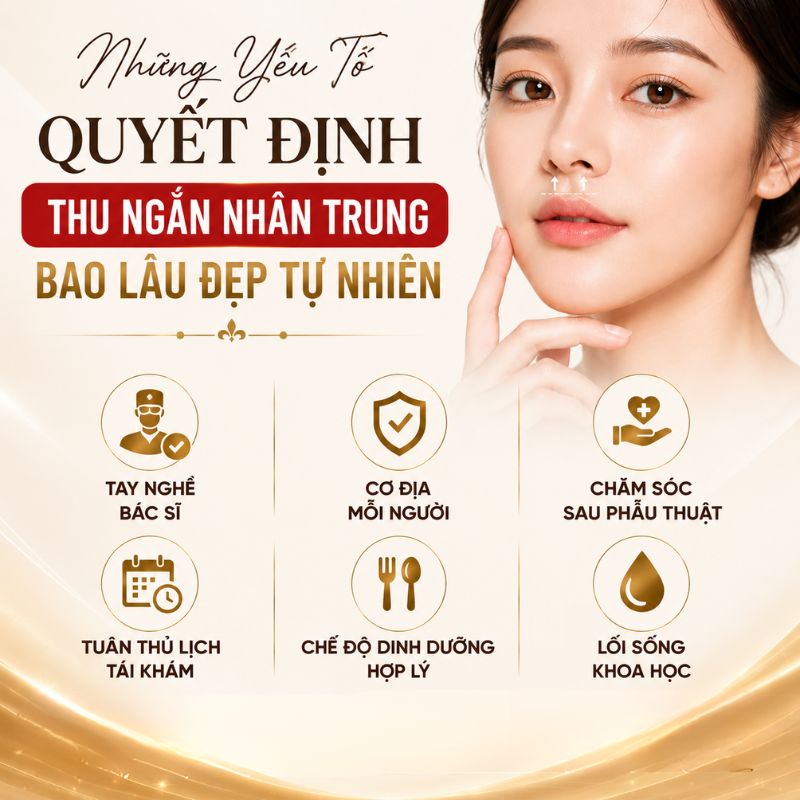 Những yếu tố quyết định thu ngắn nhân trung bao lâu đẹp tự nhiên 