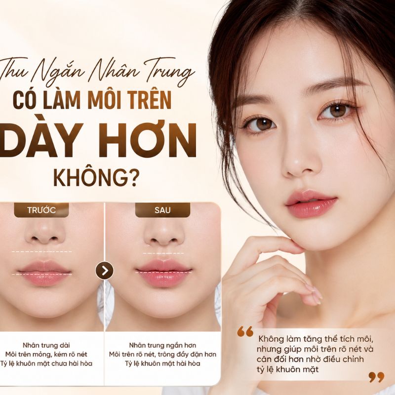 Thu Ngắn Nhân Trung Có Làm Môi Trên Dày Hơn Không? Giải Đáp Từ Bác Sĩ Thu ngắn nhân trung có làm môi trên dày không