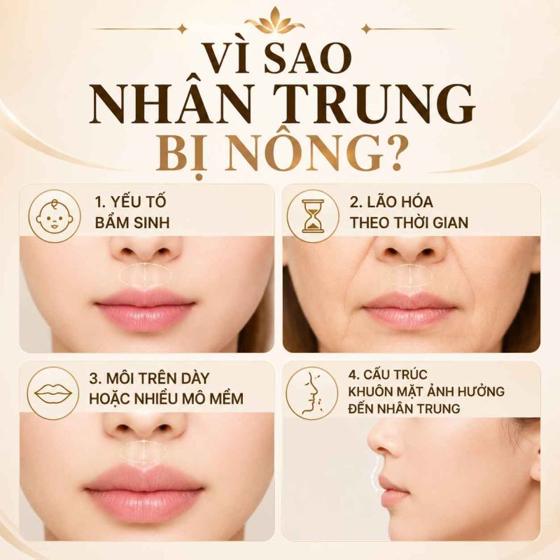 Nhân Trung Nông Là Gì? Nguyên Nhân Và Các Phương Pháp Cải Thiện Hiện Nay Vì sao nhân trung bị nông
