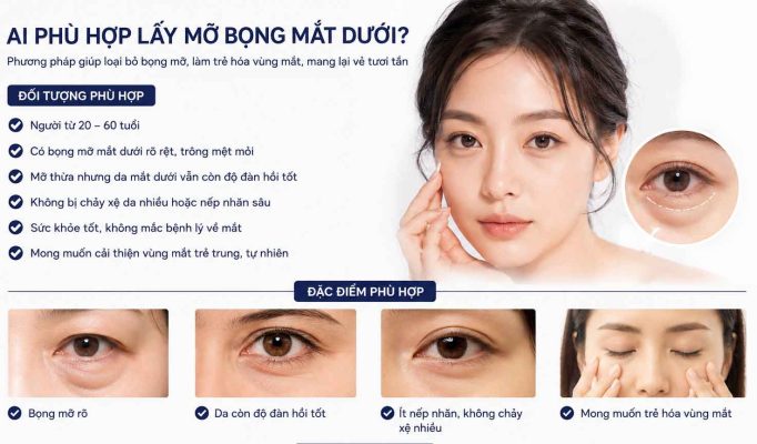 Ai phù hợp lấy mỡ bọng mắt dưới Ai phù hợp lấy mỡ bọng mắt dưới