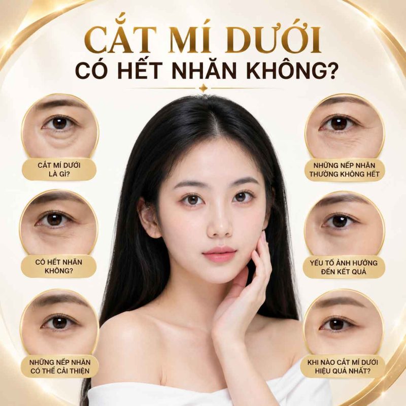 Cắt mí dưới có hết nhăn không Cắt mí dưới có hết nhăn không