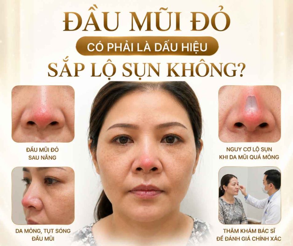 Đầu Mũi Đỏ Có Phải Là Dấu Hiệu Sắp Lộ Sụn Không