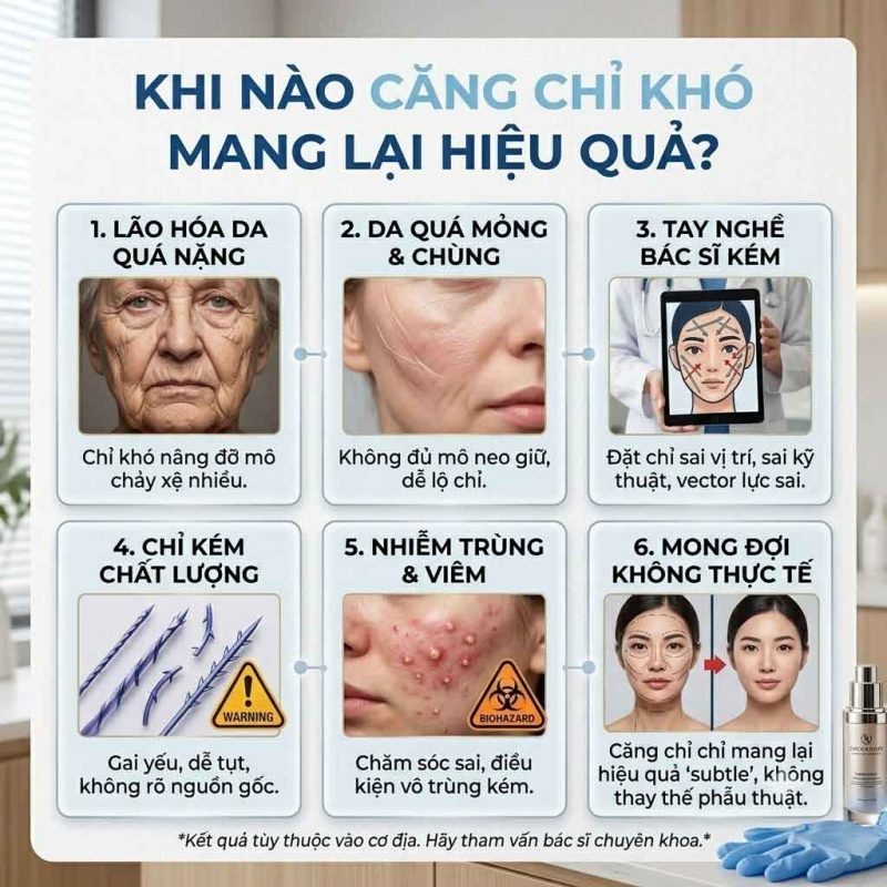 Thu Ngắn Nhân Trung Bằng Chỉ Có Thật Sự Hiệu Quả Không? Khi nào căng chỉ thu ngắn nhân trung không còn hiệu quả
