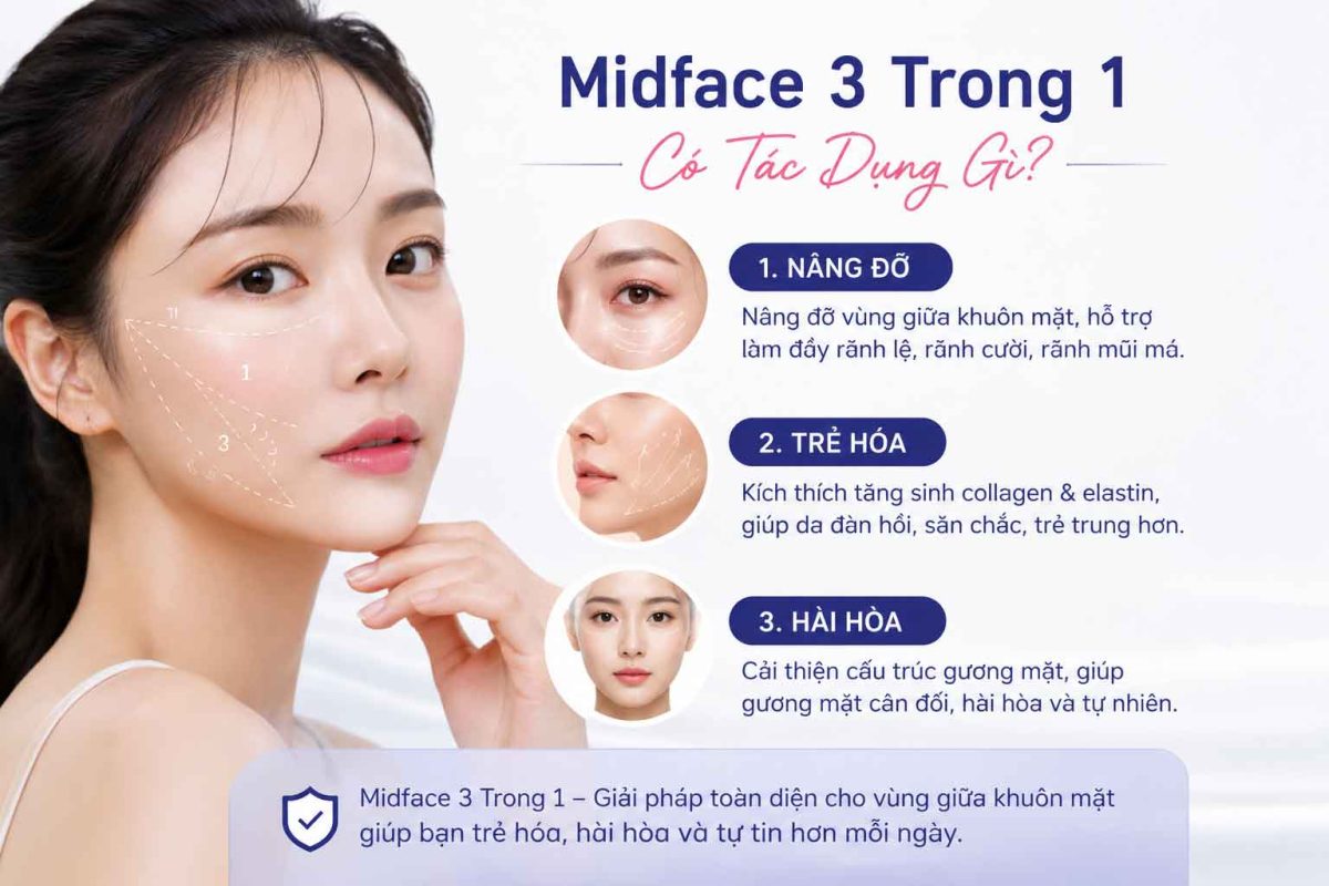 Midface 3 trong 1 có tác dụng gì