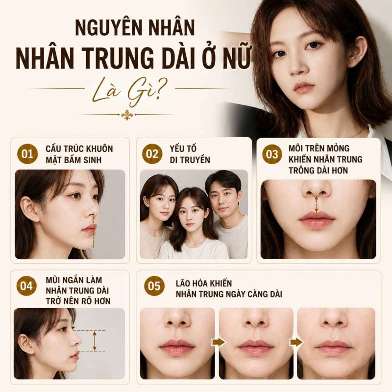 Nhân Trung Dài Ở Nữ Có Xấu Không? Đặc Điểm, Nguyên Nhân Và Cách Cải Thiện Nguyên nhân nhân trung dài ở nữ
