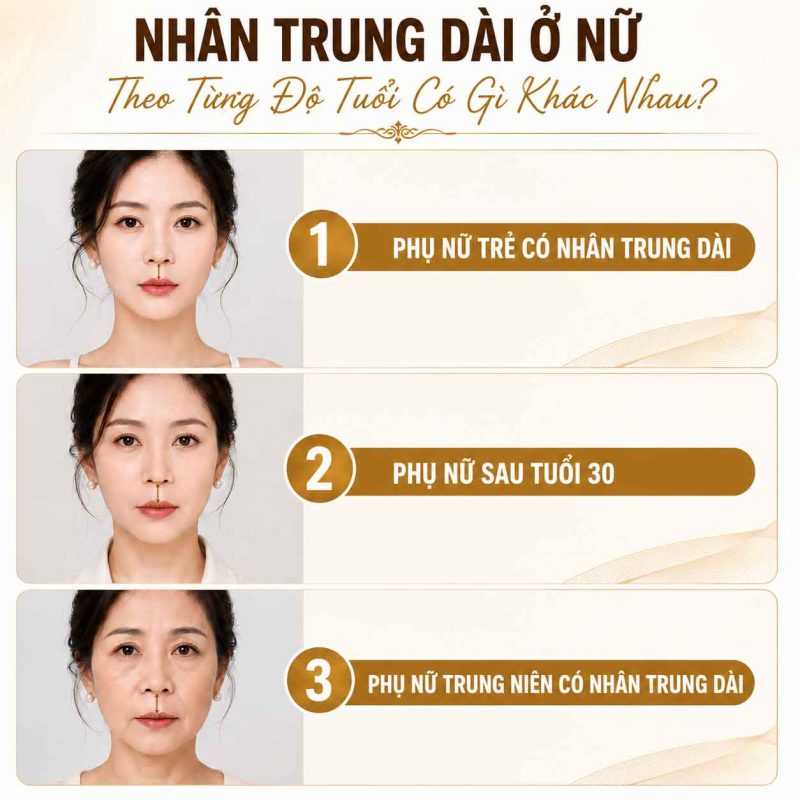 Nhân Trung Dài Ở Nữ Có Xấu Không? Đặc Điểm, Nguyên Nhân Và Cách Cải Thiện Nhân trung dài ở nữ theo từng độ tuổi